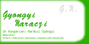 gyongyi maraczi business card