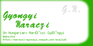 gyongyi maraczi business card